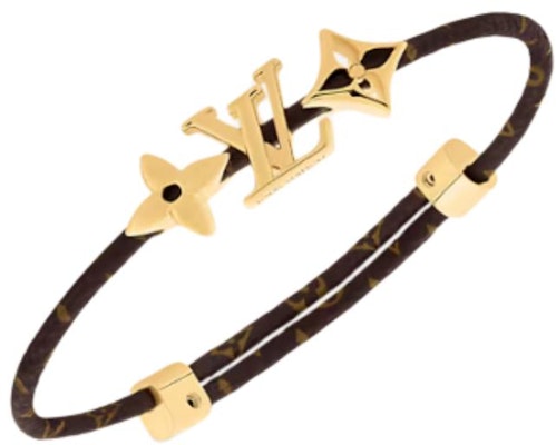 (W) Louis Vuitton Gelang Kulit Wanita Logo Huruf Coklat/Emas. M8807Z Lookbook (W) Louis Vuitton Gelang Kulit Wanita Logo Huruf Coklat/Emas. M8807Z