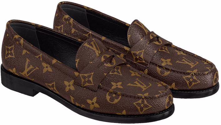 (Women) Louis Vuitton Monogram Leather Logo Loafers 'Brown' 1A8VKZ Lookbook (Women) Louis Vuitton Monogram Leather Logo Loafers 'Brown' 1A8VKZ