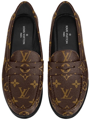 (Women) Louis Vuitton Monogram Leather Logo Loafers 'Brown' 1A8VKZ Shop (Women) Louis Vuitton Monogram Leather Logo Loafers 'Brown' 1A8VKZ