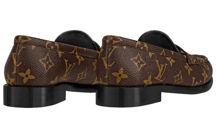 Purchase (W) Louis Vuitton Kasut Loafers Kulit Monogram Logo 'Coklat' 1A8VKZ