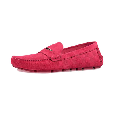 (W) LV Loafer 'Raspberry Red Suede Calfskin'
