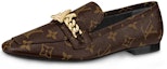 Buy (W) Mocasines Louis Vuitton 'Monograma Mayúscula Lienzo Charol Marrón' 1A4XD4