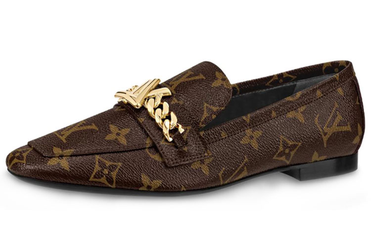 (Women) Louis Vuitton Loafer 'Upper Case Monogram Patent Canvas Brown' 1A4XD4