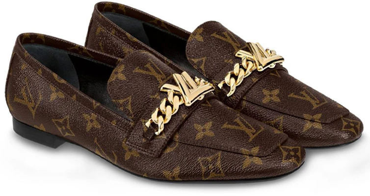 (W) Mocasines Louis Vuitton 'Monograma Mayúscula Lienzo Charol Marrón' 1A4XD4 Lookbook (W) Mocasines Louis Vuitton 'Monograma Mayúscula Lienzo Charol Marrón' 1A4XD4