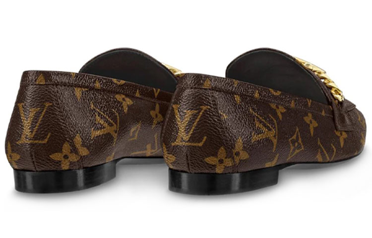 Shop (W) Louis Vuitton Loafer ''Monogram Patent Canvas Bruin'' 1A4XD4