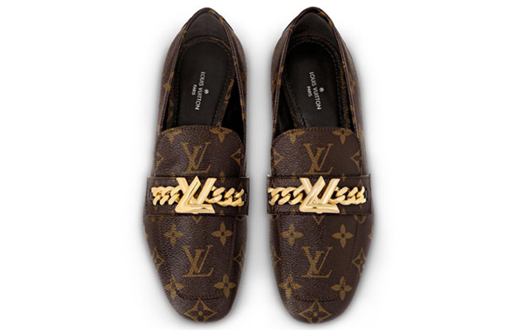 Purchase (W) Louis Vuitton Loafer ''Monogram Patent Canvas Bruin'' 1A4XD4