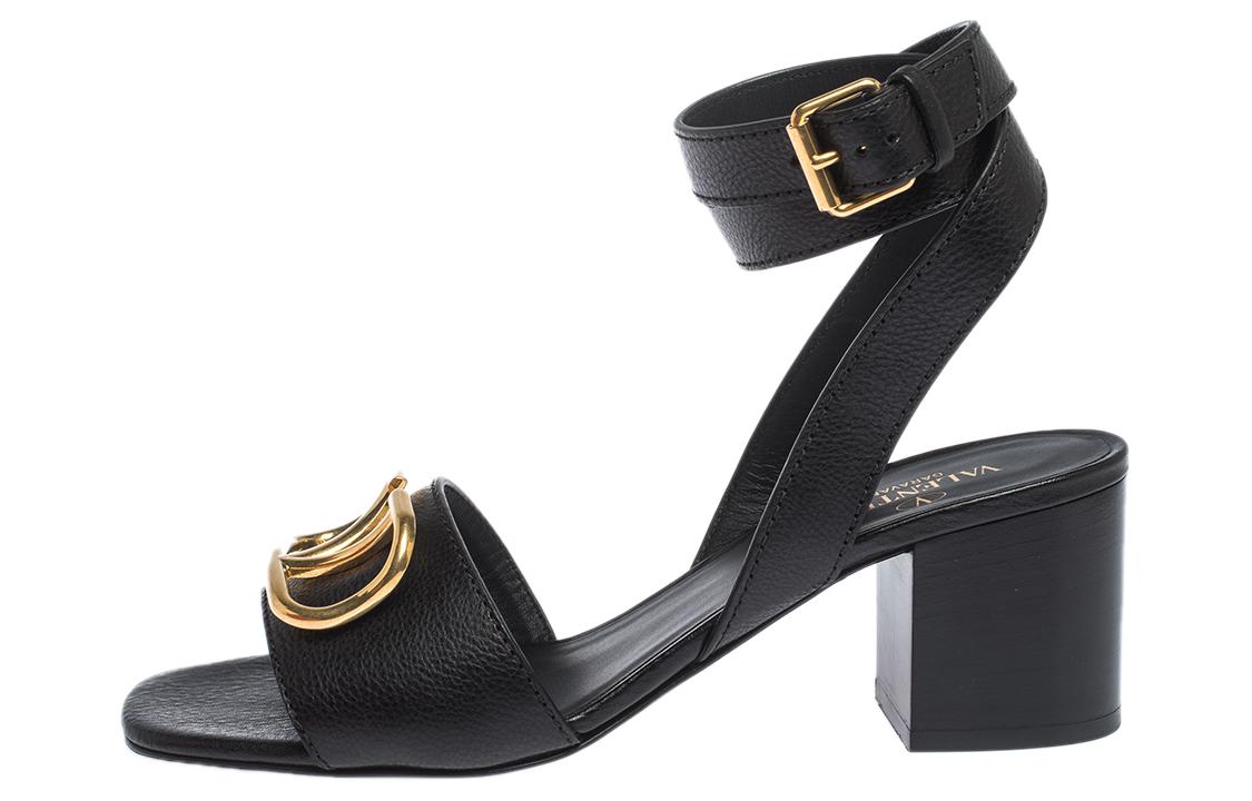 Buy (W) Louis Vuitton Lock It ''Schwarze Kalbsleder Chunky Heel Sandale'' 1A8FWP