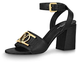 Order (W) Louis Vuitton Lock It 'Sandalia de Tacón Grueso en Piel Negra' 1A8FWP