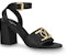 (W) Louis Vuitton Lock It 'Sandal Tumit Tinggi Kulit Hitam' 1A8FWP