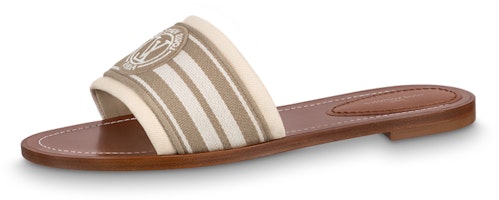 (Women) Louis Vuitton Lock It 'Brown Canvas Slide' 1AADJP (Women) Louis Vuitton Lock It 'Brown Canvas Slide' 1AADJP