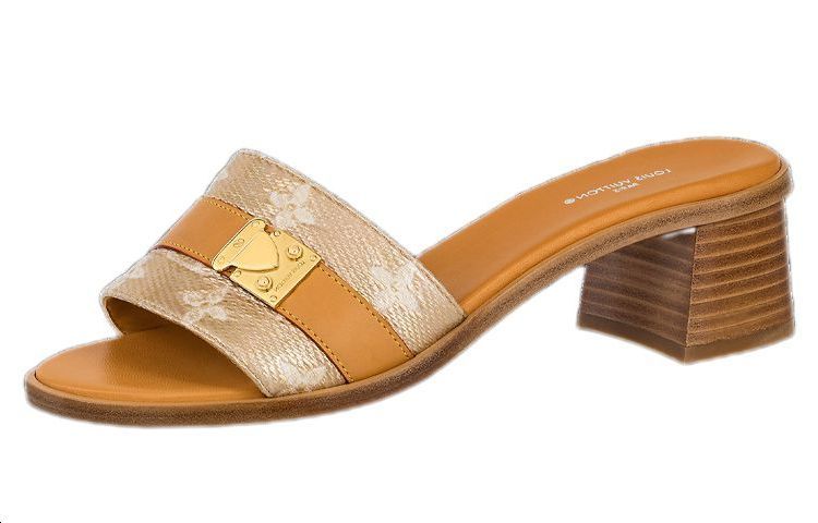 Buy (W) Louis Vuitton Lock It ''Braune Leder Peep-Toe Sandale Mode'' 1ABVDV