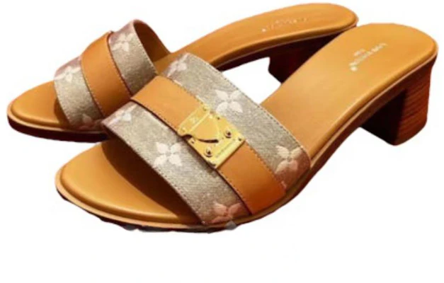 (W) Louis Vuitton Lock It ''Braune Leder Peep-Toe Sandale Mode'' 1ABVDV Lookbook (W) Louis Vuitton Lock It ''Braune Leder Peep-Toe Sandale Mode'' 1ABVDV