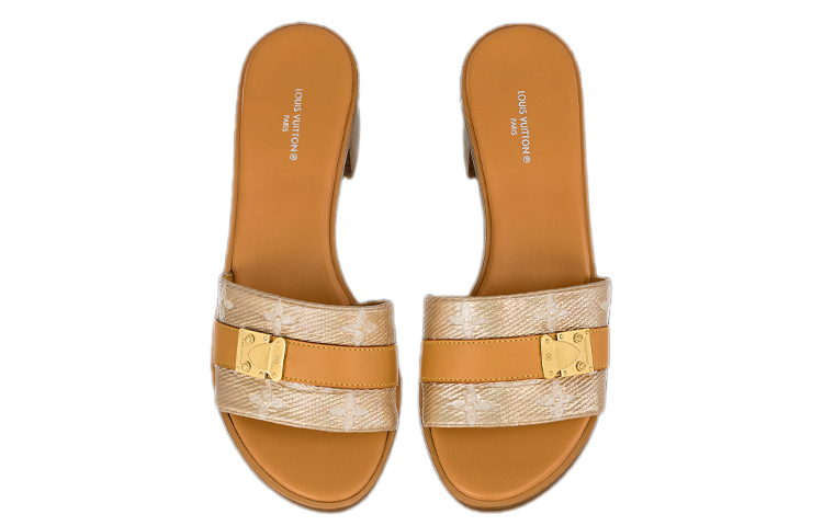 Purchase (W) Louis Vuitton Lock It ''Braune Leder Peep-Toe Sandale Mode'' 1ABVDV