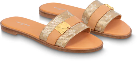 Order (Women) Louis Vuitton Lock It 'Calf Leather Flat Mules Brown' 1ABV0K