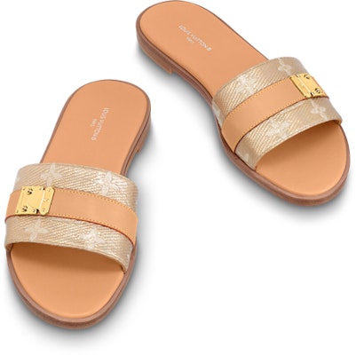 (Women) Louis Vuitton Lock It 'Calf Leather Flat Mules Brown' 1ABV0K Lookbook (Women) Louis Vuitton Lock It 'Calf Leather Flat Mules Brown' 1ABV0K