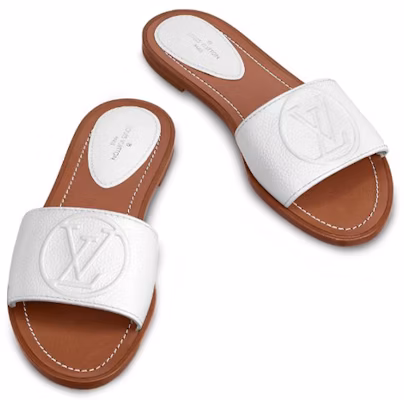 (W) Louis Vuitton Lock It 'Selipar Kulit Anak Lembu Putih' 1A873N Shop (W) Louis Vuitton Lock It 'Selipar Kulit Anak Lembu Putih' 1A873N