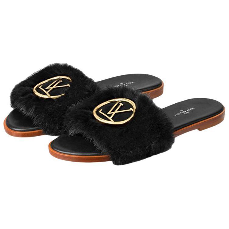 Lookbook (W) Louis Vuitton Lock It 'Mink Black' Selipar. 1A5J1J