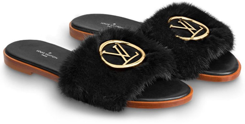 (Women) Louis Vuitton Lock It 'Mink Black' Slides 1A5J1J Shop (Women) Louis Vuitton Lock It 'Mink Black' Slides 1A5J1J