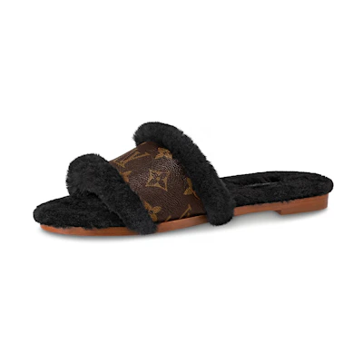 (W) LV Lock It 'Patent Monogram Canvas with Mink Fur Brown'