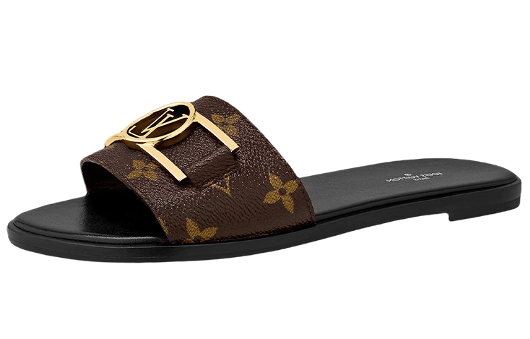 (Women) Louis Vuitton Lock It Flat Mule 'Black' 1A64MM