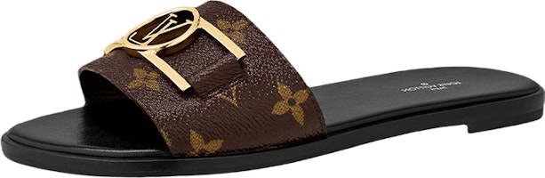 (Women) Louis Vuitton Lock It Flat Mule 'Black' 1A64MM (Women) Louis Vuitton Lock It Flat Mule 'Black' 1A64MM