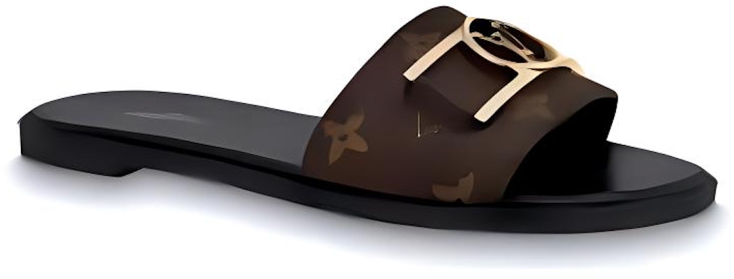 (Women) Louis Vuitton Lock It Flat Mule 'Black' 1A64MM Lookbook (Women) Louis Vuitton Lock It Flat Mule 'Black' 1A64MM