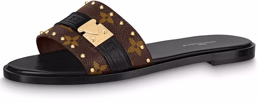 (Women) Louis Vuitton Lock It Flat Mule 'Brown Fashion' 1AAC3T (Women) Louis Vuitton Lock It Flat Mule 'Brown Fashion' 1AAC3T