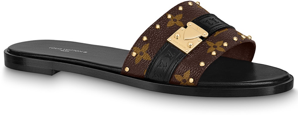 (W) Louis Vuitton Lock It Flat Mule 'Coklat Fashion' 1AAC3T Order (W) Louis Vuitton Lock It Flat Mule 'Coklat Fashion' 1AAC3T