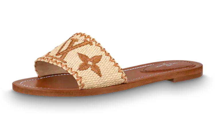 (Women) Louis Vuitton Lock It Flat Sandal 'Light Brown' 1A8SVE