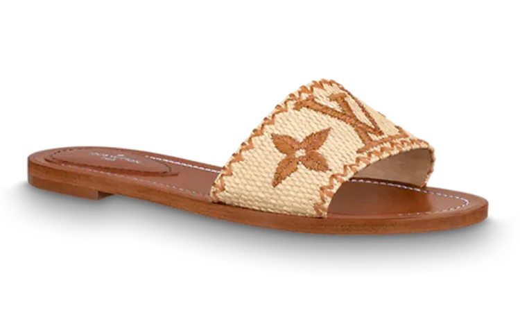 Order (W) Sandal Rata Louis Vuitton Lock It 'Coklat Muda' 1A8SVE