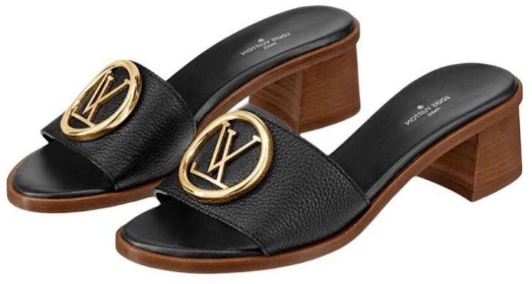 (W) Louis Vuitton Lock It Kasut Tumit Tinggi 'Hitam' 1A57DG Lookbook (W) Louis Vuitton Lock It Kasut Tumit Tinggi 'Hitam' 1A57DG