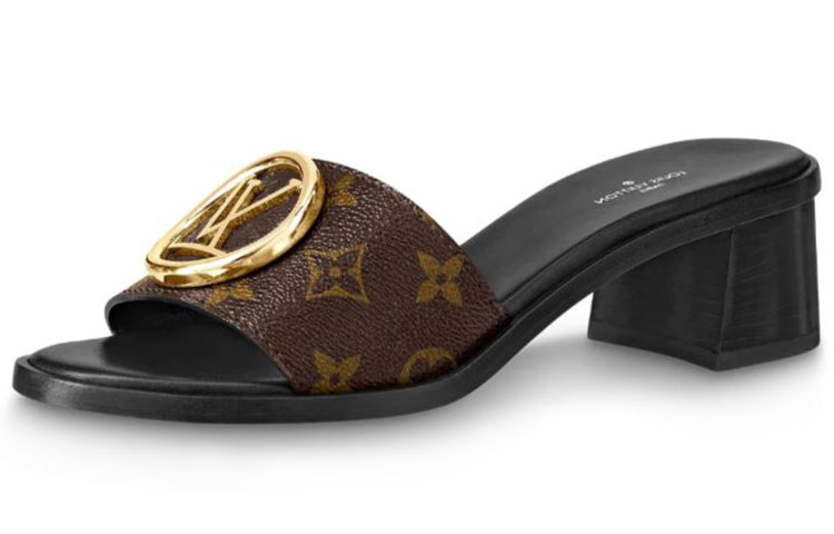 (Women) Louis Vuitton Lock It Heeled Mules 'Monogram' 1A578B