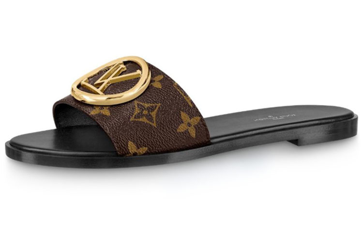 (Women) Louis Vuitton Lock It Monogram 'Canvas Coated' Slipper 1A5771