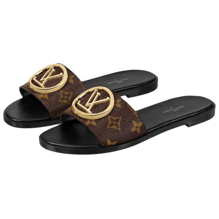 Shop (W) 루이비통 락잇 모노그램 슬리퍼 (or LV 락잇 모노그램 슬리퍼 for brevity) 1A5771