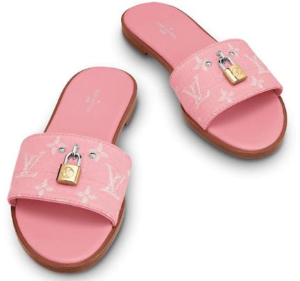 (Women) Louis Vuitton Lock It Monogram 'Denim Pink' Slides 1A68FI Purchase (Women) Louis Vuitton Lock It Monogram 'Denim Pink' Slides 1A68FI