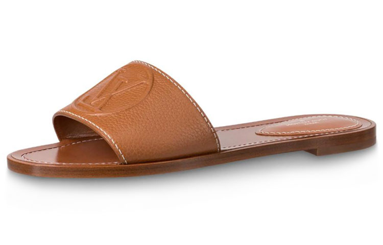 (Women) Louis Vuitton Lock It Slide 'Amber Brown' 1A8757