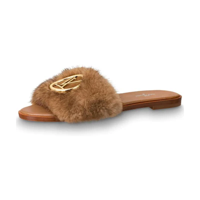 (W) LV Lock It Slide 'Amber Brown Mink'