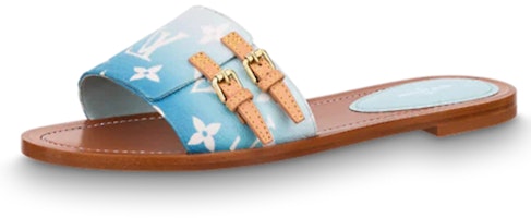 (Women) Louis Vuitton Lock It Slide 'Brown Blue' 1A8T79 (Women) Louis Vuitton Lock It Slide 'Brown Blue' 1A8T79