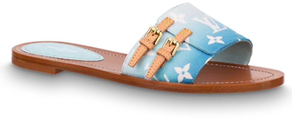 (Women) Louis Vuitton Lock It Slide 'Brown Blue' 1A8T79 Order (Women) Louis Vuitton Lock It Slide 'Brown Blue' 1A8T79