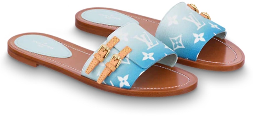 (Women) Louis Vuitton Lock It Slide 'Brown Blue' 1A8T79 Lookbook (Women) Louis Vuitton Lock It Slide 'Brown Blue' 1A8T79