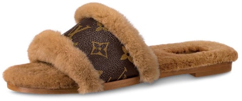 (Women) Louis Vuitton Lock It Slide 'Brown Mink' 1A876V (Women) Louis Vuitton Lock It Slide 'Brown Mink' 1A876V