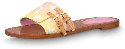 (Women) Louis Vuitton Lock It Slide 'Brown Orange' 1A8T7X (Women) Louis Vuitton Lock It Slide 'Brown Orange' 1A8T7X