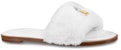 (W) Louis Vuitton Lock It Slide 'Bulu Tiruan Putih' 1A4Y3K