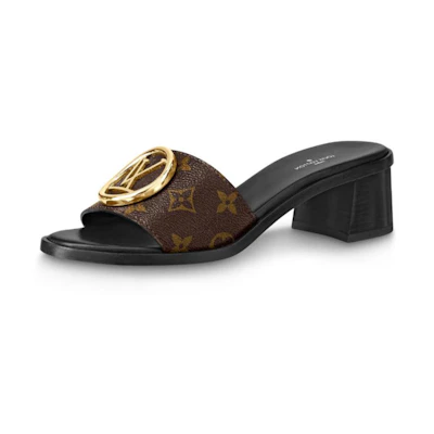 (W) LV Lock It Heeled Mules 'Monogram'