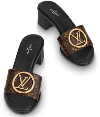 (Women) Louis Vuitton Lock It Heeled Mules 'Monogram' 1A578B Shop (Women) Louis Vuitton Lock It Heeled Mules 'Monogram' 1A578B