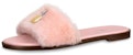 (W) Louis Vuitton Lock It Slide 'Bulu Palsu Merah Jambu' 1A4Y2Q