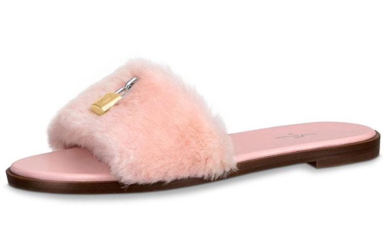 Buy (W) Louis Vuitton Lock It Slide ''Fourrure Synthétique Rose'' 1A4Y2Q