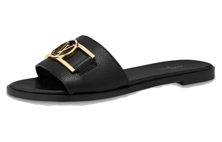 (Women) Louis Vuitton Lock It Slides 'Black' 1A64YP