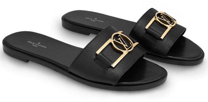 (Women) Louis Vuitton Lock It Slides 'Black' 1A64YP Shop (Women) Louis Vuitton Lock It Slides 'Black' 1A64YP