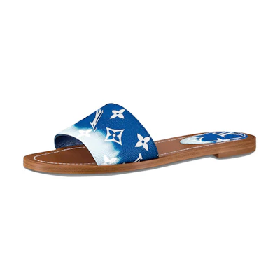 (W) LV Lock It Slides 'Blue Monogram'